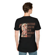 Unisex Softstyle T-Shirt Direct To Garment We Stand With The UK XL American Bully on the backside of tee