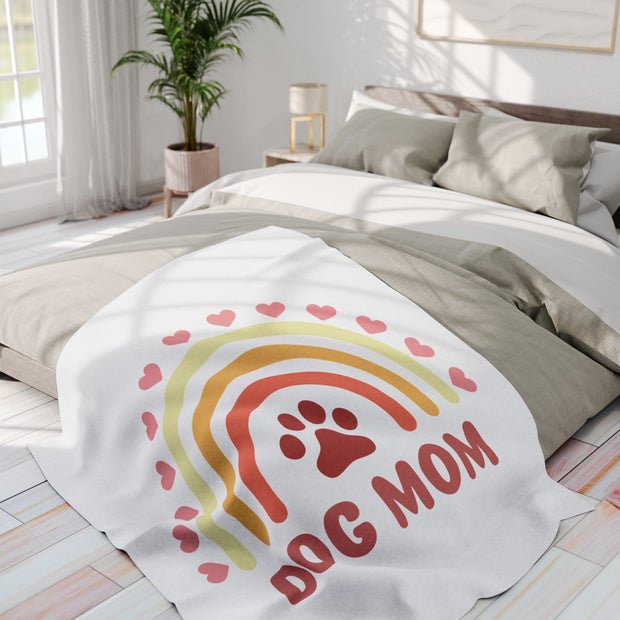 Arctic Fleece Blanket Boho Rainbow Dog Mom Dog Lover Birthday Christmas Anniversary Gift Present For Her